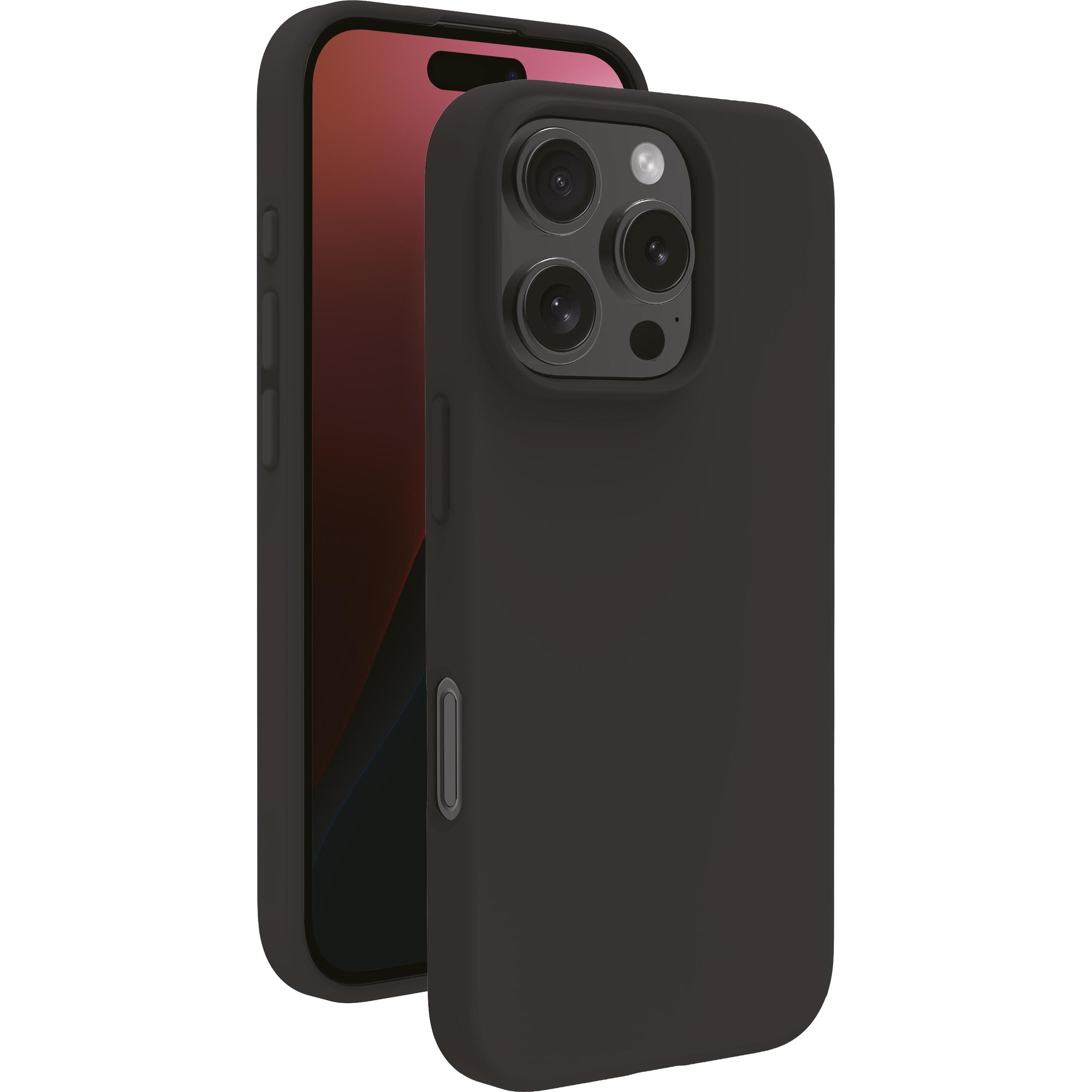 Vivanco MAG HYPE Cover fuer iPhone 16 Pro, schwarz, MagSafe Support (Apple iPhone 16 Pro), Smartphone Hülle, Schwarz
