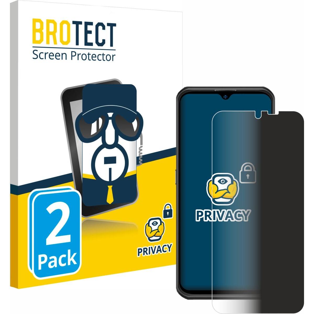 BROTECT Sichtschutzfolie Anti-Spy Privacy Folie Blaulicht-Schutz (2 Stück, Ulefone Armor 17 Pro), Smartphone Schutzfolie...