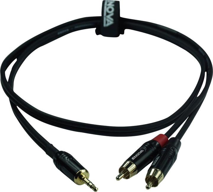 Actual product image Enova 3.5mm Jack/Cinch cable RCA, red/black, 2m (2 m, 3.5mm jack (AUX))