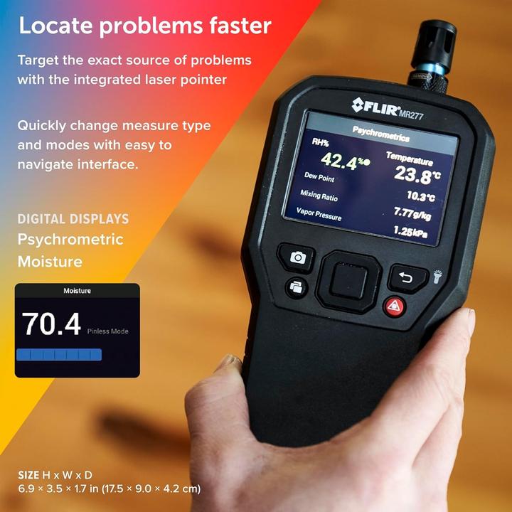 Produktbild Flir MR277 Hygrometer/Psychrometer Indoor Electronic psychrometer