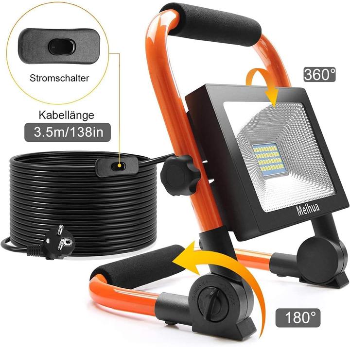 Actual product image Meihua LED construction spotlight (2600 lm)