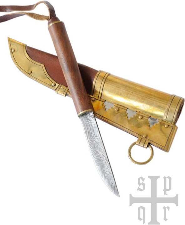 Produktbild Battle Merchant Kleines Wikinger-Messer aus Gotland Damaststahl