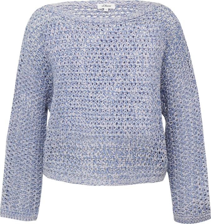 Produktbild S.Oliver Strickpullover Verkürzter Ajour-Strickpullover in Oversize mit Fledermausärmeln (46)
