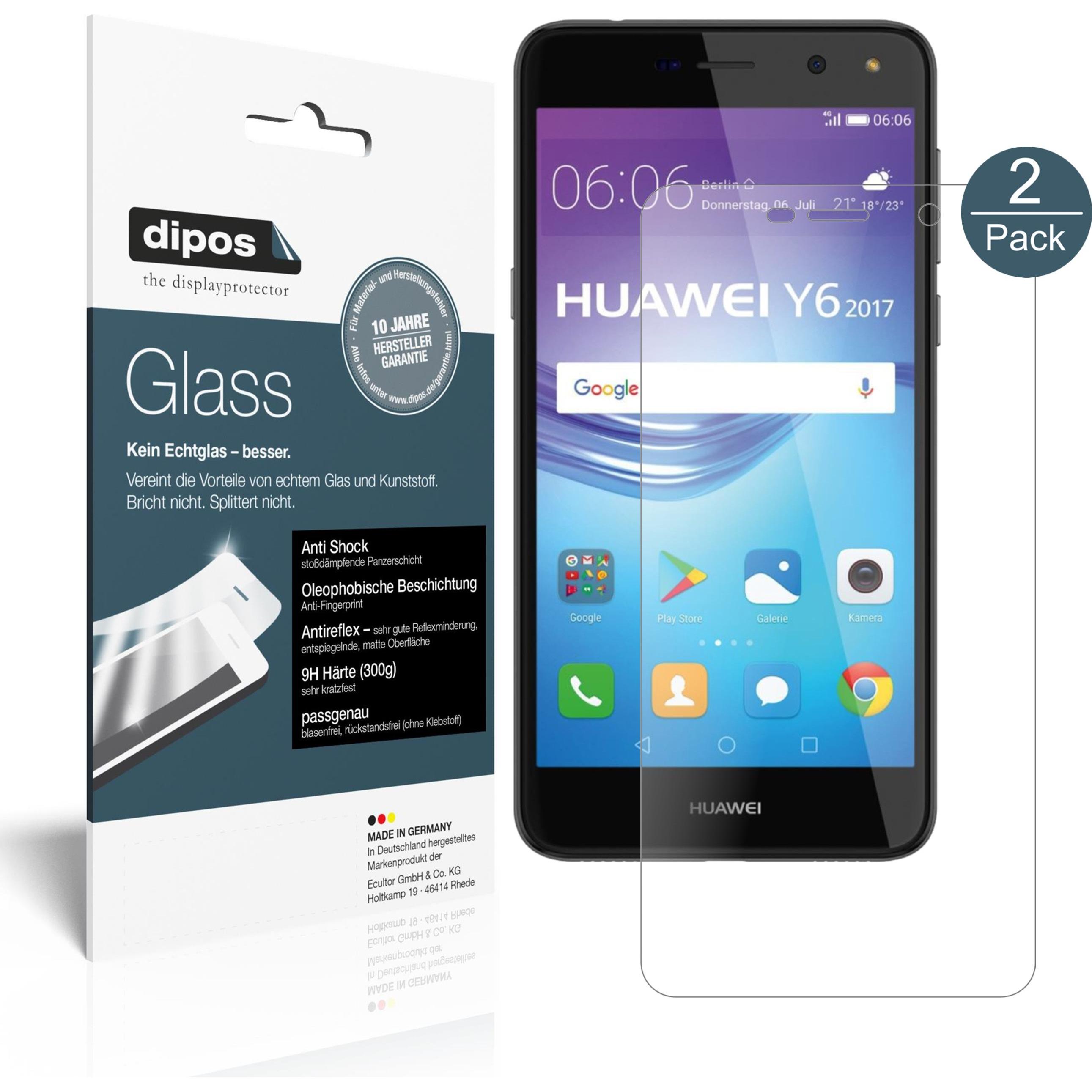 Thumbnail - Dipos Displayschutz Anti-Shock (2 Stück, Huawei Y6 (2017)), Smartphone Schutzfolie, Transparent