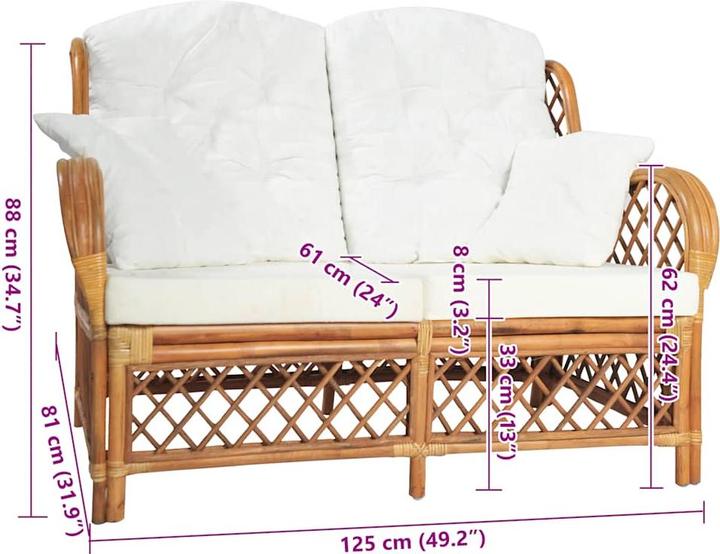 Actual product image vidaXL 2-Sitzer-Sofa (2 person sofa)