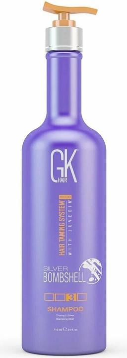 Produktbild Gk Hair Global Keratin Silver Bombshell Purple Shampoo 710ml/24 Fl Oz For (710 ml, Flüssiges Shampoo)