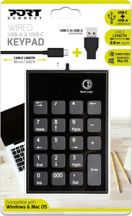 Actual product image Port Designs 900801 Numeric keypad notebook USB (Numeric keypad, Cable)