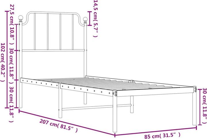 Image du produit vidaXL Bettgestell (200 x 200 cm)