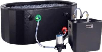 Kiwikā Eisbad-Komplettset PolarFlow 400 Liter mit ⅓ PS Wasserkühler (400 l, 80 cm)