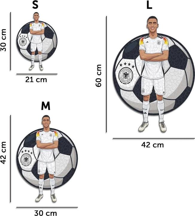 Actual product image Iconic Jamal Musiala - German Nationl Team - Wooden Puzzle Size L (500 pieces) (500 pieces)