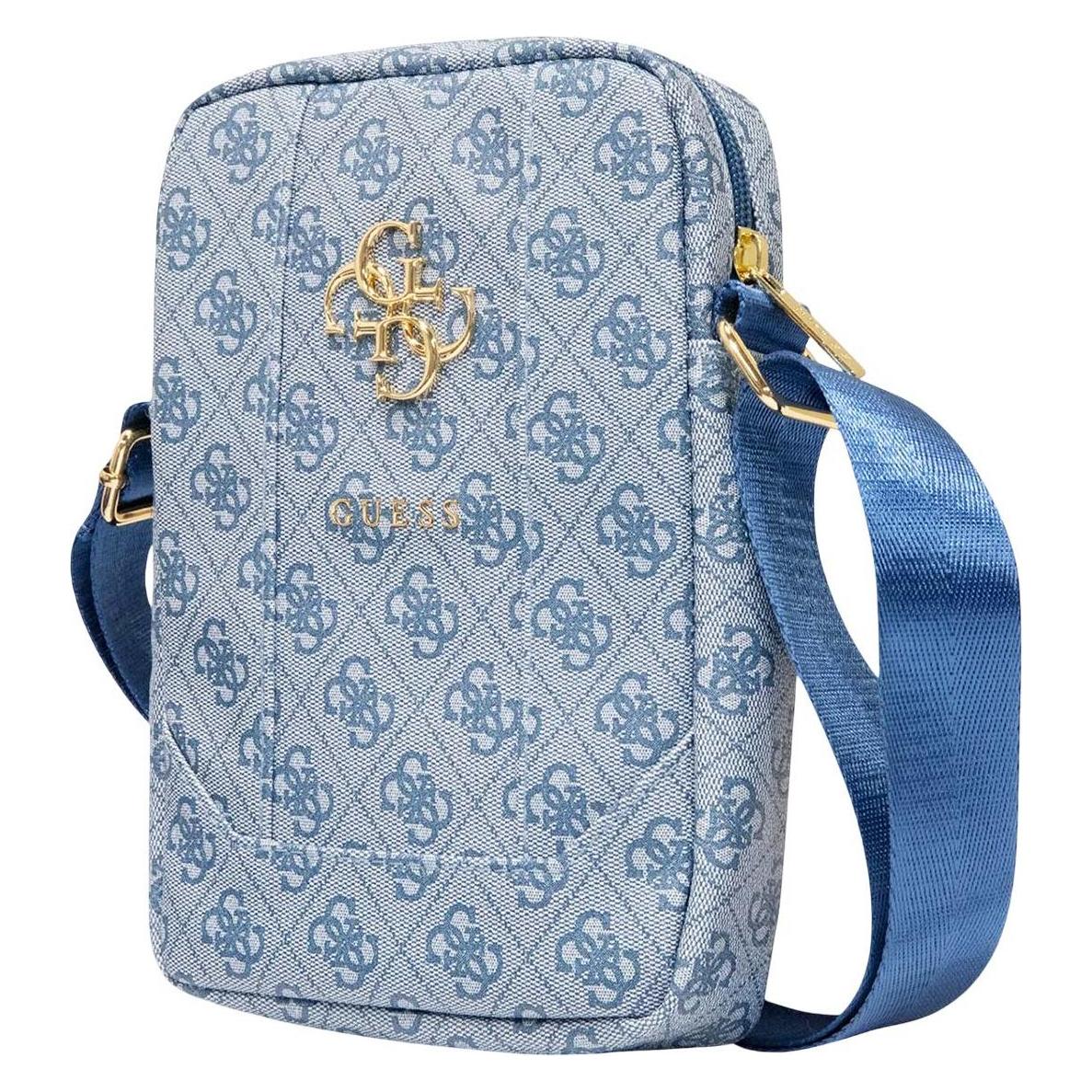 Guess, Damen, Handtasche, Tasche 10" 4G, Blau