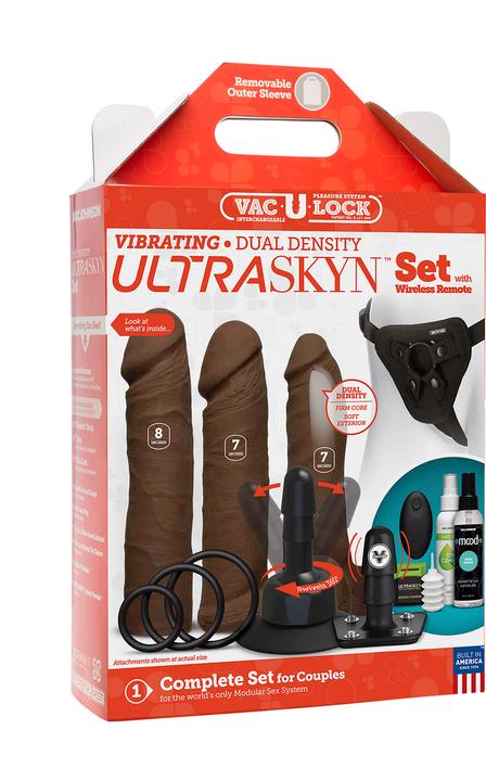 Image du produit Doc Johnson Vibrating Dual Density ULTRASKYN Chocolat