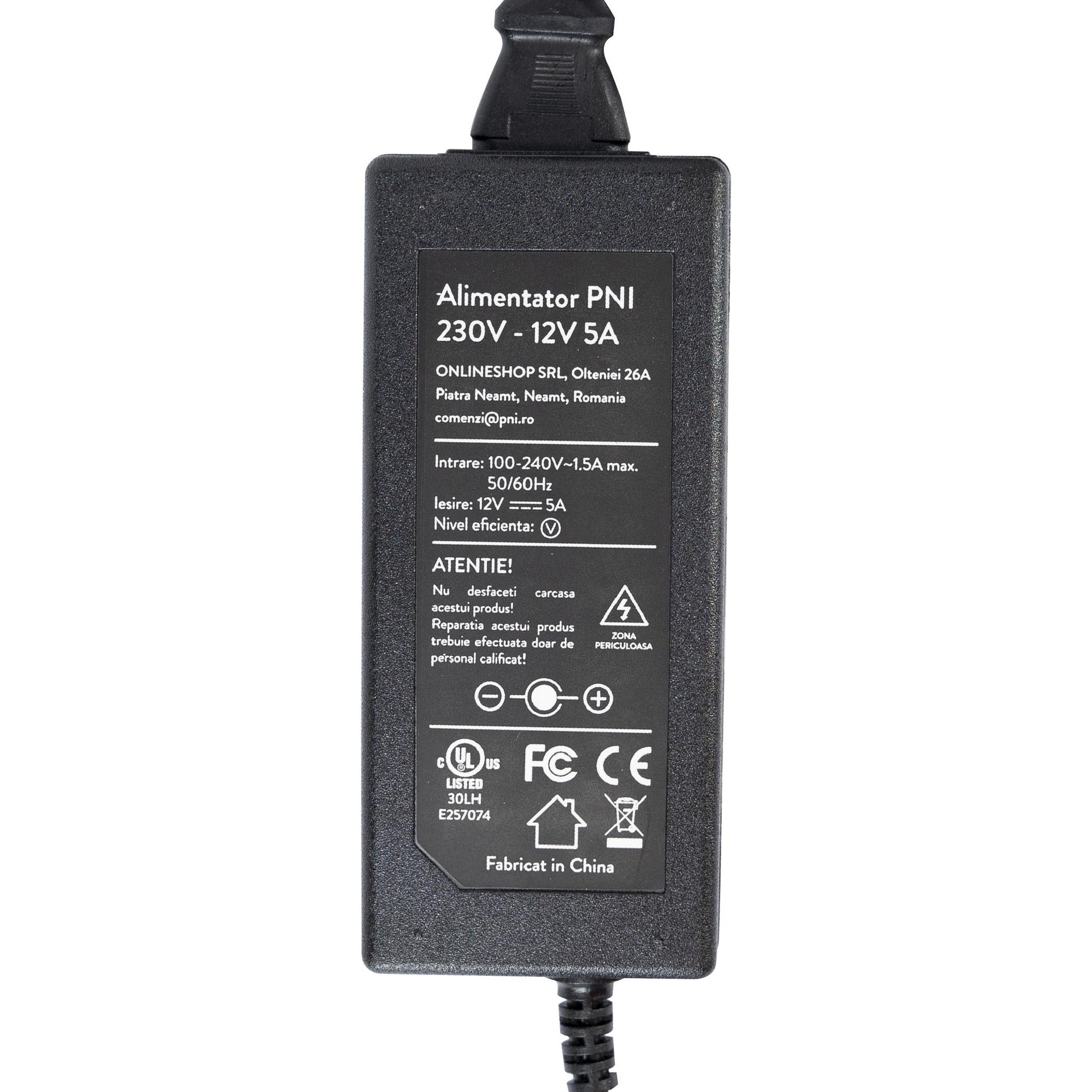 Thumbnail - PNI 230V - 12V 5A 60 Watt Netzteil für Überwachungskameras und DVR, Netzwerkkamera Zubehör