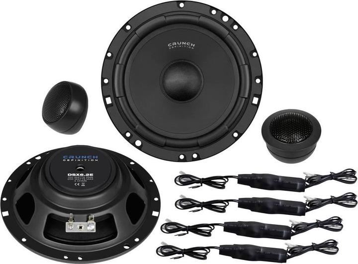 Crunch DSX6.2E Jeu de haut-parleurs encastrables à 2 voies 200W Contenu : 1pc. (200 W)