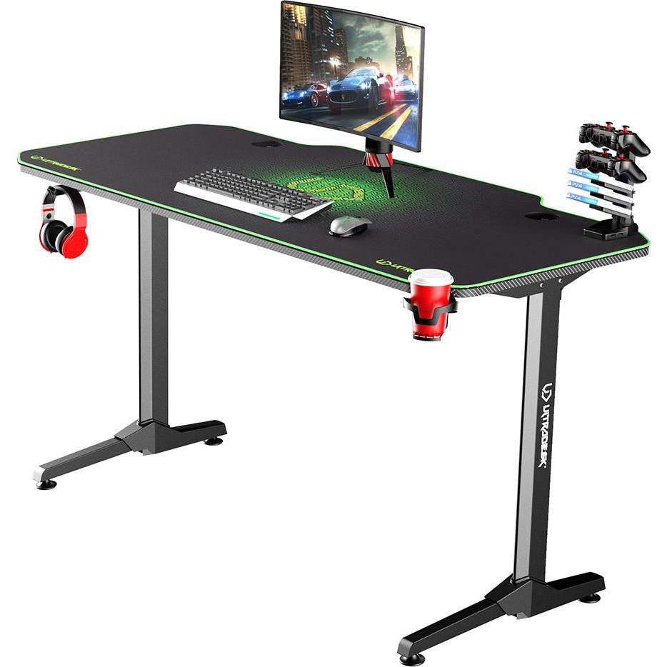 Ultradesk Frag, Gaming Tisch, Schwarz, Grün