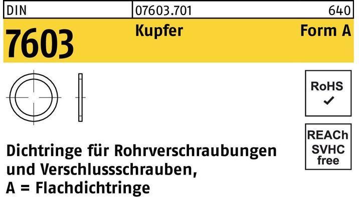 Produktbild Reyher Flachdichtring DIN 7603 8 x14 x1,5 Kupfer
