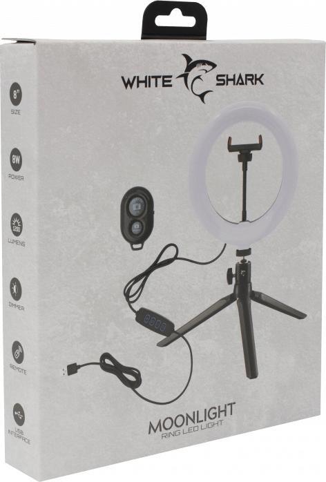 Actual product image White Shark Moonlight RL-08 Ring LED light 20cm