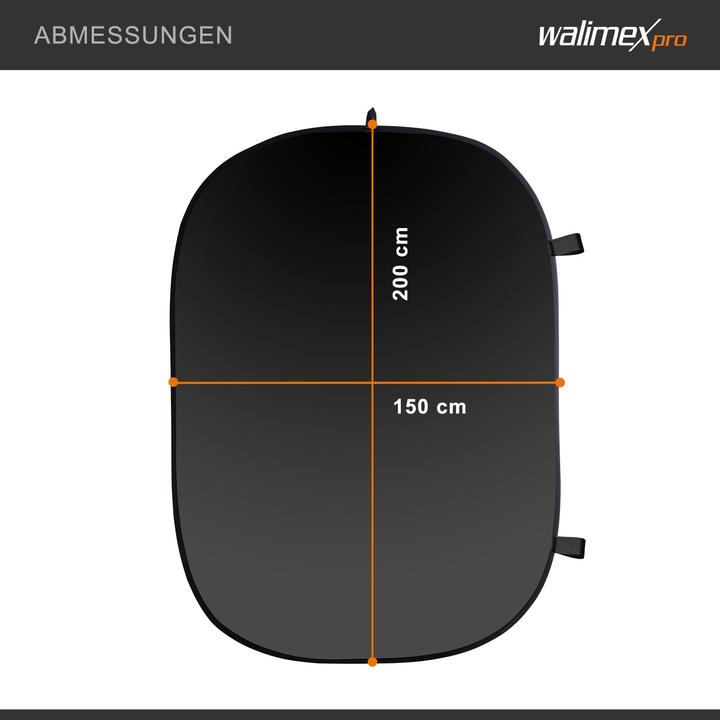 Actual product image Walimex Foldable background 150x200cm black (150 cm, 200 cm)