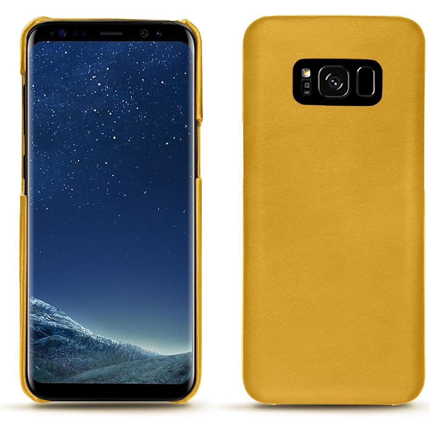 Noreve Lederschutzhülle (Samsung Galaxy S8), Smartphone Hülle, Orange