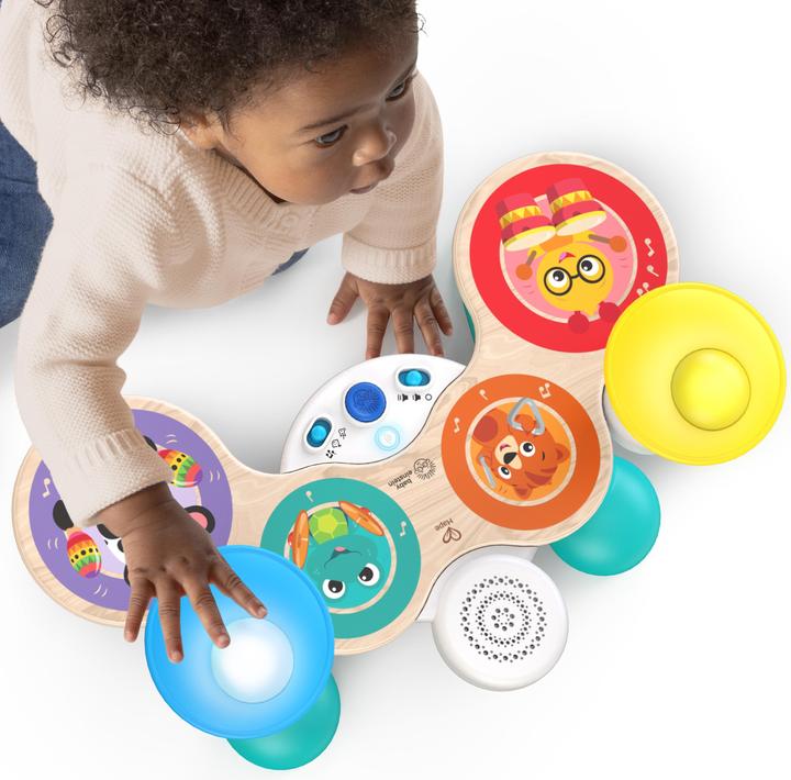 Productafbeelding Hape Deluxe Magic Touch Trommel (Duits, Frans, Italiaans, Engels)