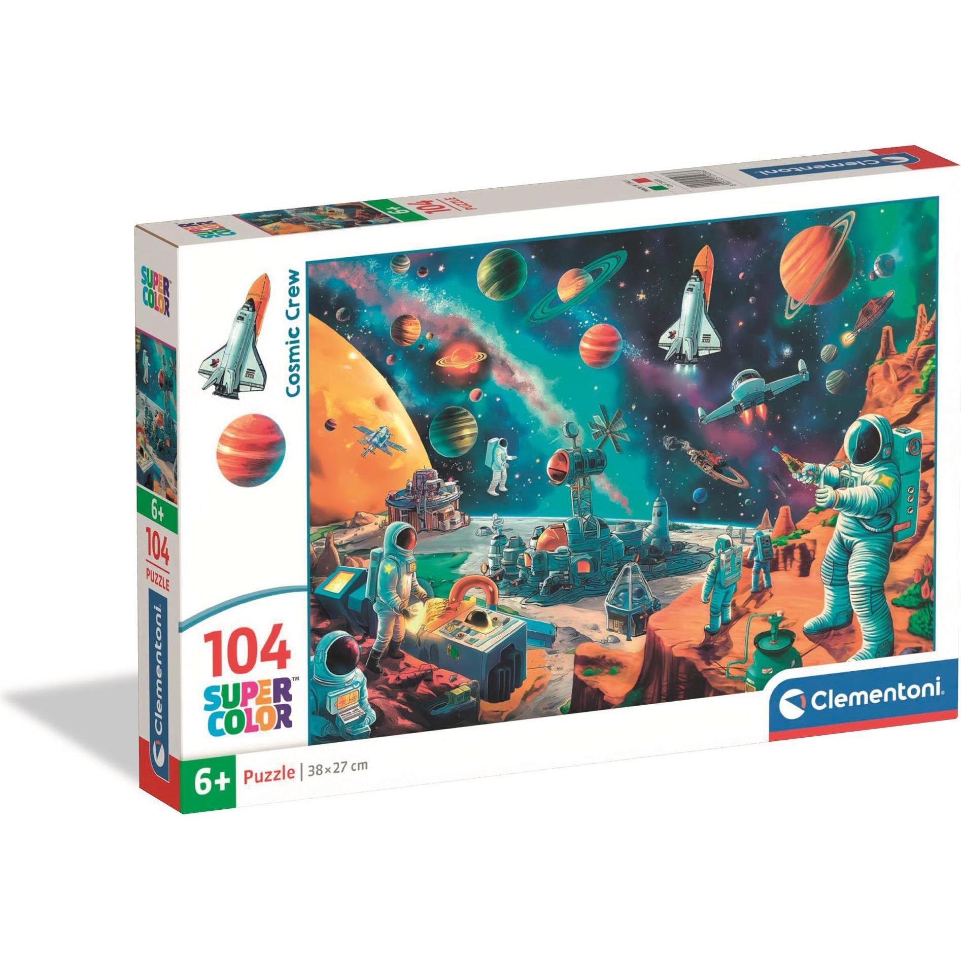 Clementoni Multicolore Puzzle 104 Super Colour Cosmic Crew (104 Pezzi)