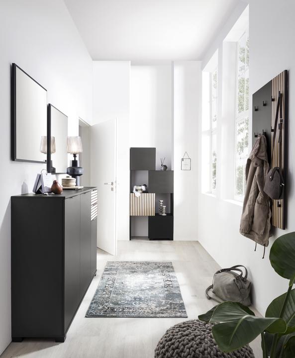 Actual product image Schildmeyer Alexa sliding shelf black matt / acoustic decor