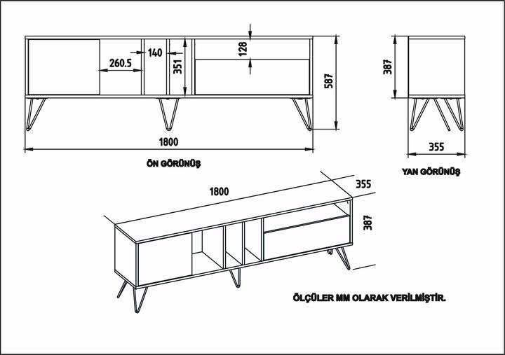 Immagine prodotto Hanah Home Mistico (180 x 35.50 x 58.70 cm)
