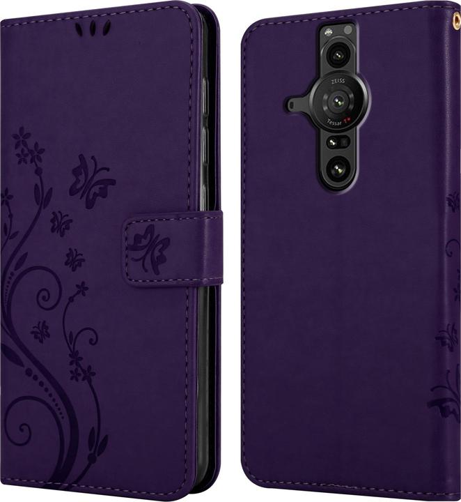 Actual product image Cadorabo Flower Book cover (Sony Xperia Pro-I)