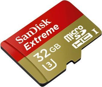 Produktbild SANDISK Extreme microSDHC (32 GB, microSDHC, U3, UHS-I)
