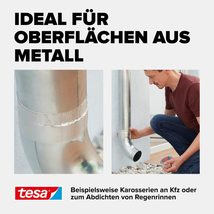 Produktbild tesa Aluminiumband, selbstklebend, für Reparaturen von metallischen Oberflächen (50 mm)