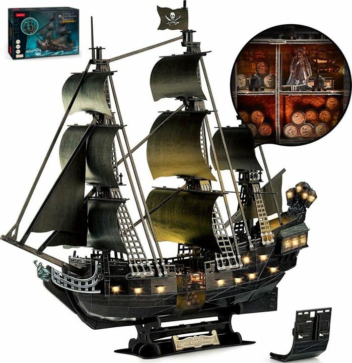 Productafbeelding Cubicfun CUBIC FUN LED 306-20522 3D LED PUZZEL - DE WRAAK VAN KONINGIN ANNE (293 onderdelen)