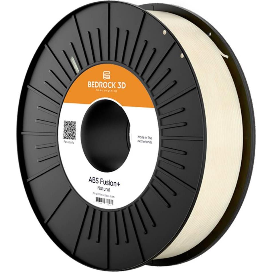 Bedrock 3D ABSF-0201a400 ABS Fusion+ Natural 1.75 mm 4.000 g Filament ABS 1.75 (ABS, 1.75 mm, 4000 g), Filamenti stampa 3D, Trasparente