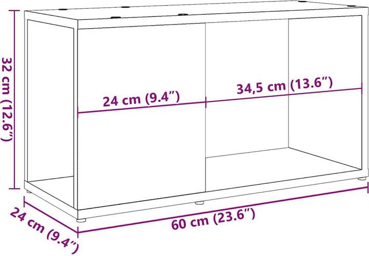 Actual product image vidaXL Ridge (60 x 24 x 32 cm)