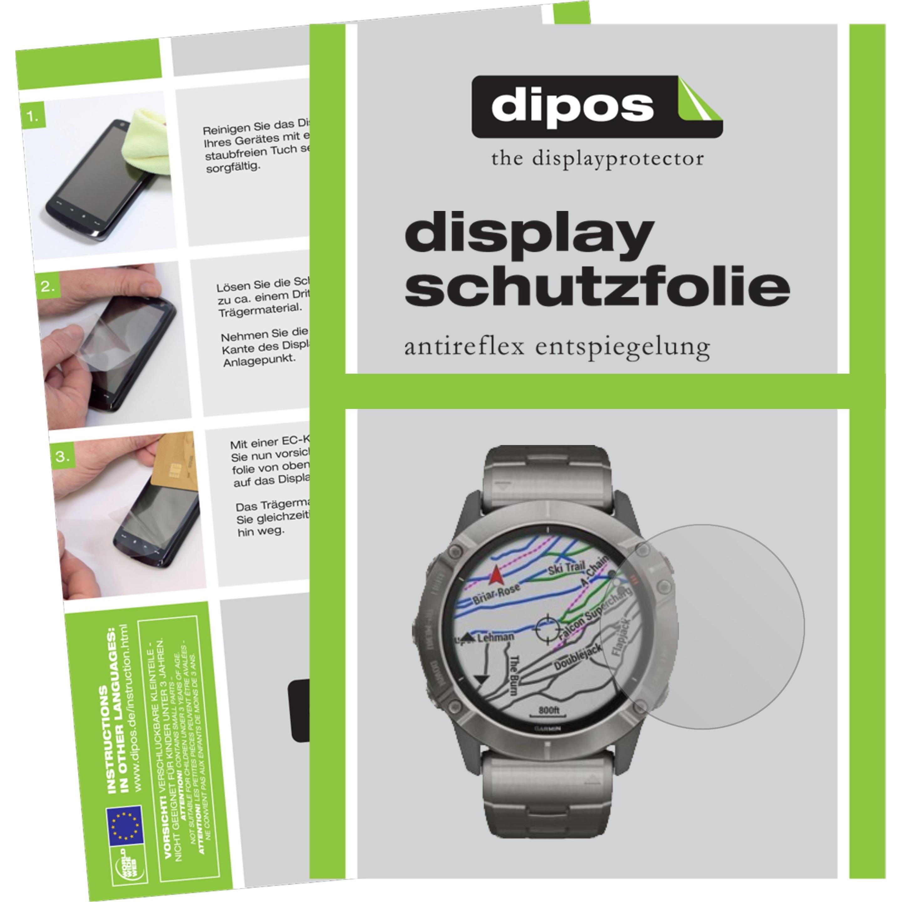 Dipos Displayschutzfolie Antireflex, Smartwatch Schutzfolie, Transparent