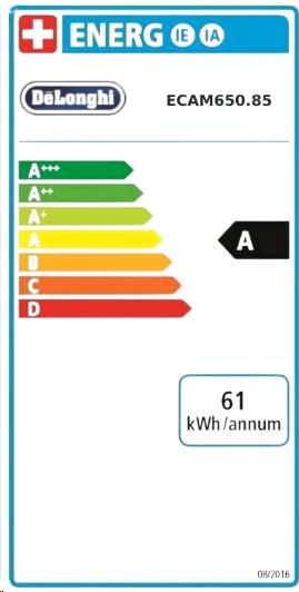 Energy Label De'Longhi ECAM 650.85.MS