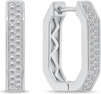 Image du produit Brilio Silver - Silver earrings with sparkling zircons EA1138W