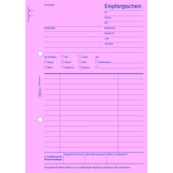 Actual product image Avery Delivery notes with receipt (50 x)