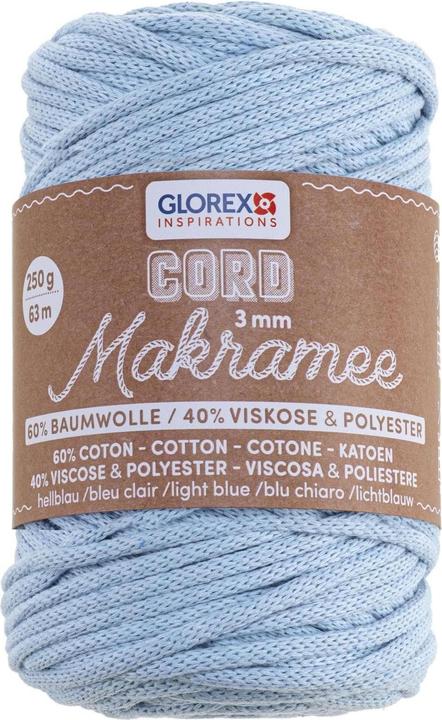 Actual product image Glorex Macramé cord 3mm 250g, woven (63.63 m)