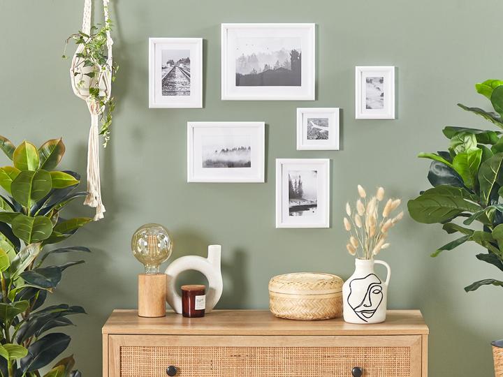 Produktbild Beliani Bilderrahmen Collage 6er Set weiss ZINARE