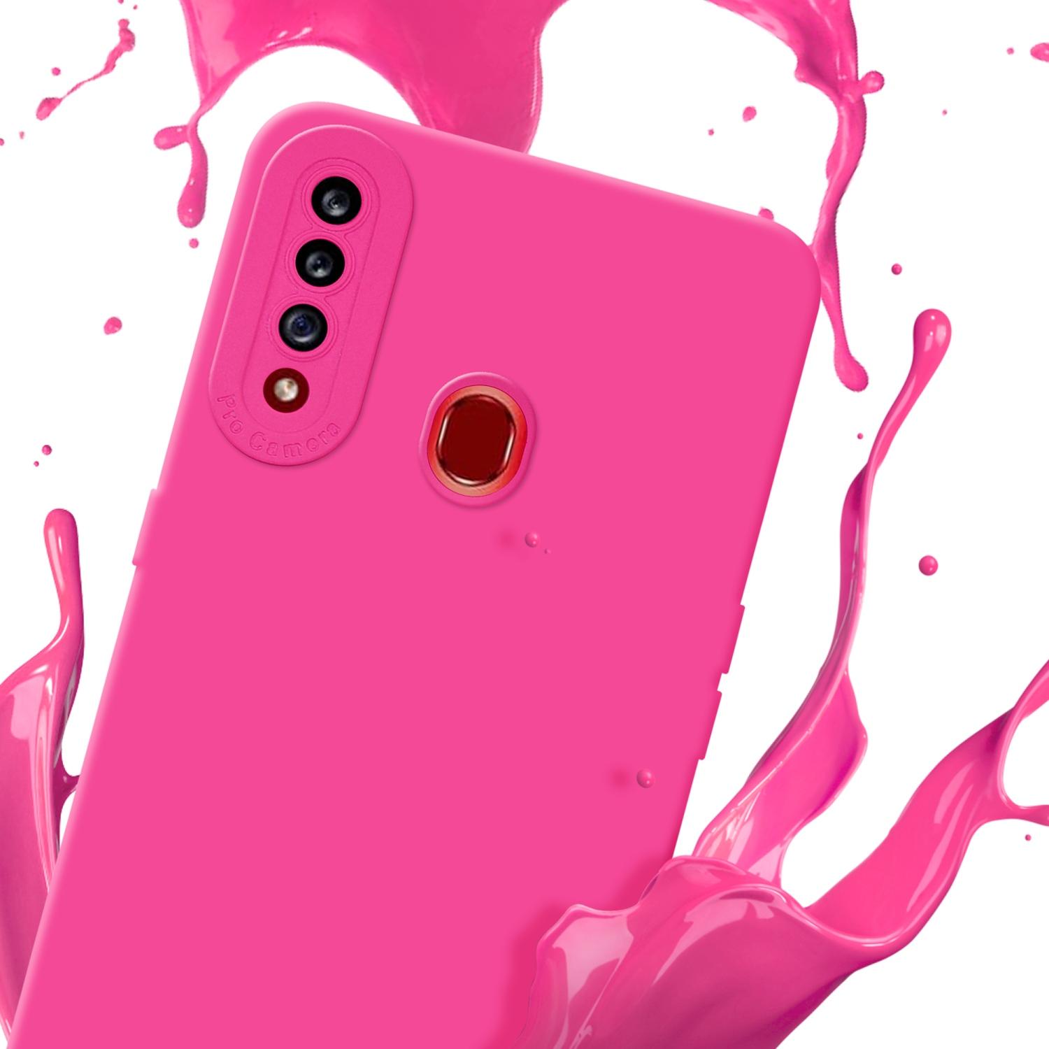 Thumbnail - Cadorabo Hülle für Samsung Galaxy A20s im TPU Fluid LM162 Style (Samsung Galaxy A20s), Smartphone Hülle, Pink
