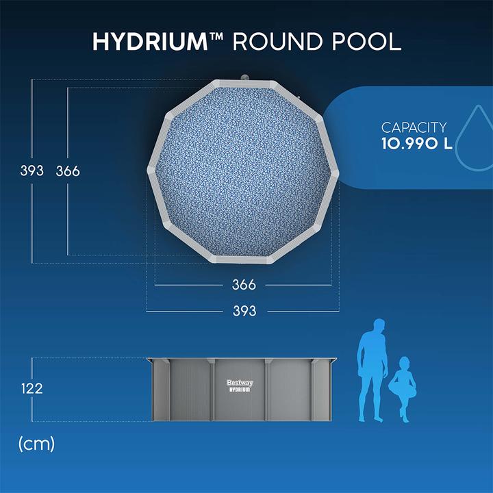 Image du produit Bestway Hydrium Kit piscine hors sol ron de parois acier 3,66 x 1,22 m
