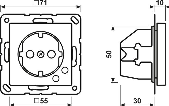 Image du produit JUNG A 521 UF WW Prise SCHUKO 16A 250V blanc alpin