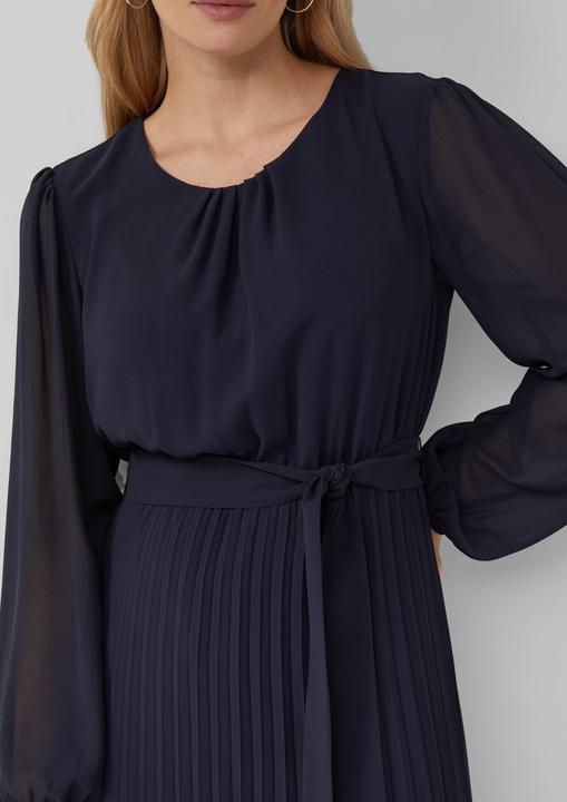 Image du produit s.Oliver Kleid Midi-Chiffonkleid mit Plissee und Bindegürtel (46)