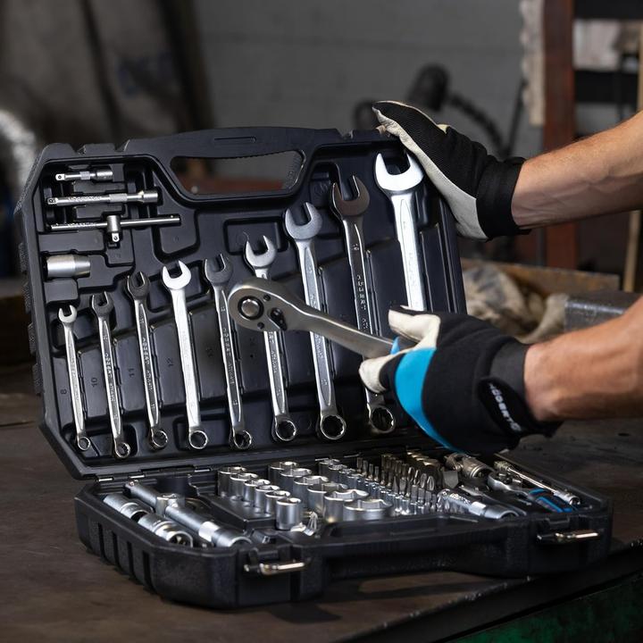 Actual product image Högert Comprehensive 85-Piece Socket and Bit Set with Ratchets and Wrenches
