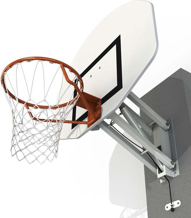 Produktbild Sporti Wandmontierter Basketballkorb mit verstellbarer Höhe, rechteckig