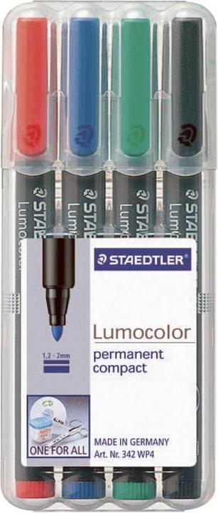 Image du produit Staedtler Stylo universel Lumocolor permanent Set (Noir, 0.60 mm, 4 x)