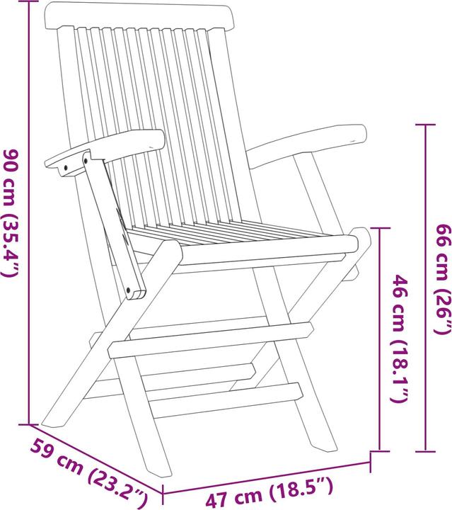Actual product image vidaXL 7-piece garden dining set made of solid teak wood (160 x 80 x 75 cm)