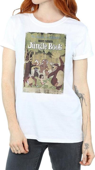 Actual product image Disney Womens/Ladies Retro Poster Cotton Boyfriend T-Shirt (L)