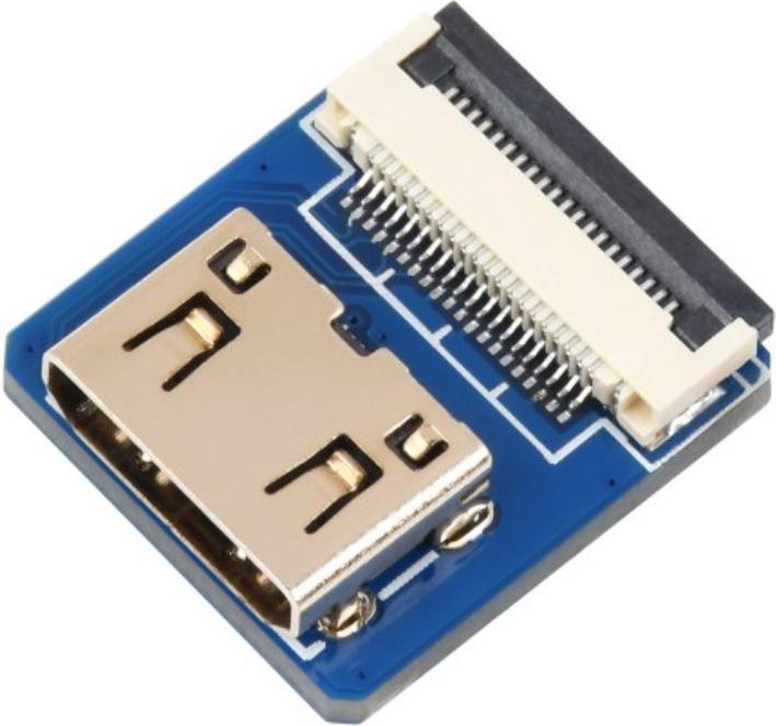 WaveShare Mini HDMI Female Stecker horizontal (0.03 m, HDMI)