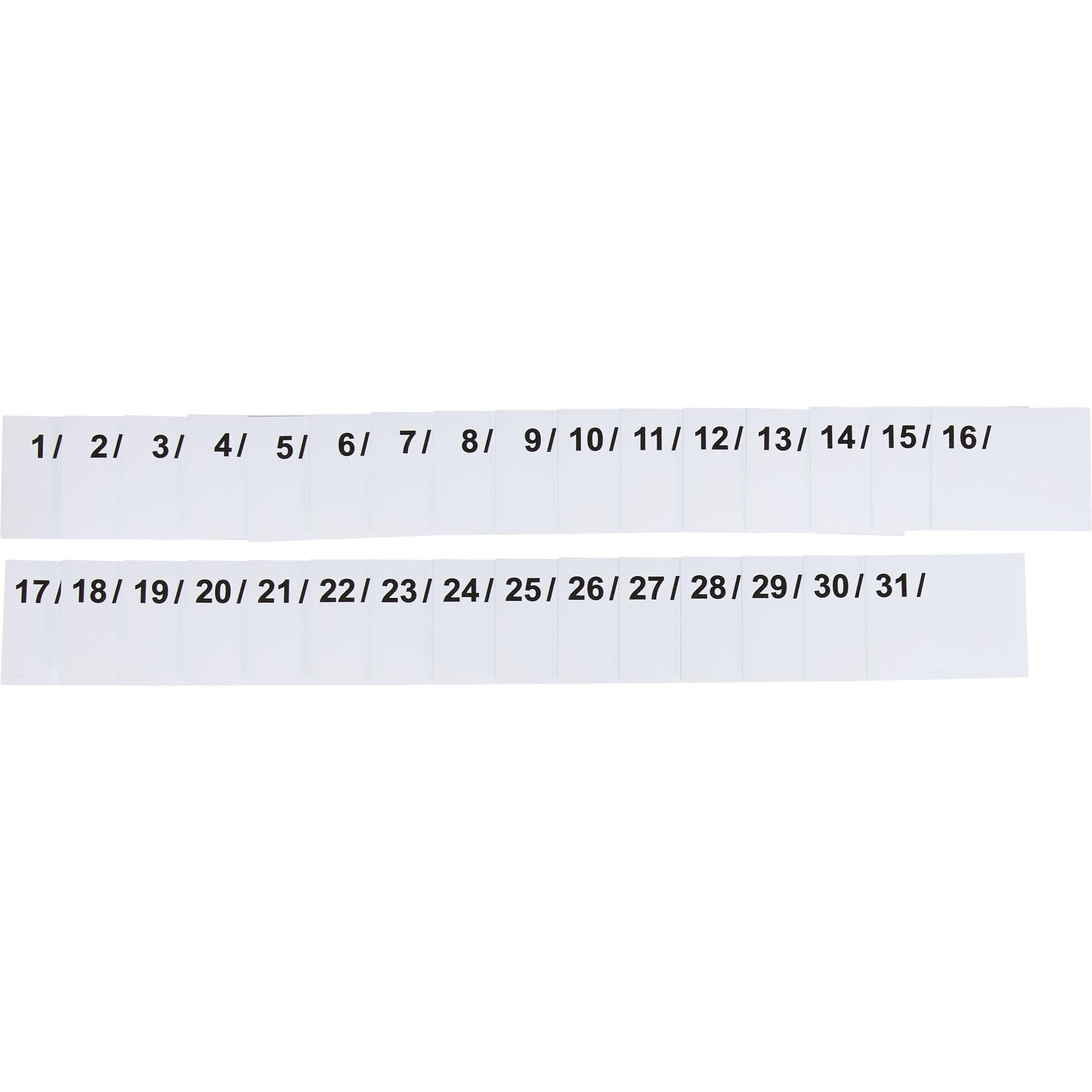 Ultradex, Zubehör Präsentieren, Zahlen 1 bis 31 für Stecktafel B40xH32mm